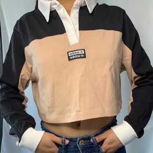 Adidas cropped collared shirt